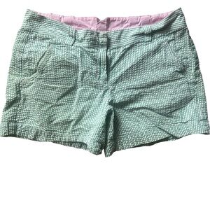 LL Bean Green White Stripe Women's Shorts Size 8